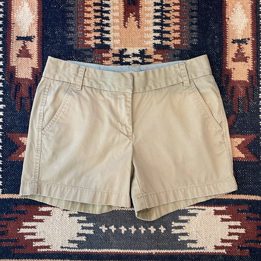 J. Crew Women’s Broken-In Tan Chino Shorts (100% cotton)